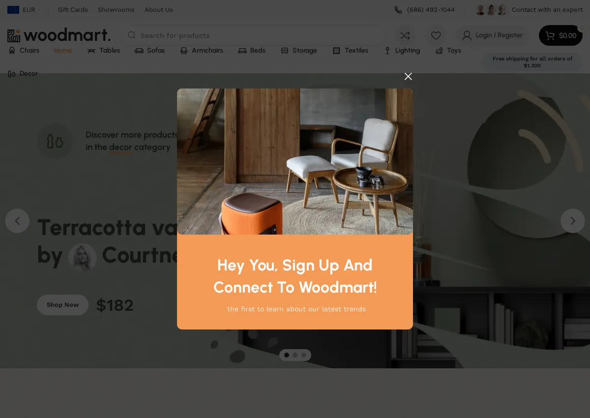 Store homepage