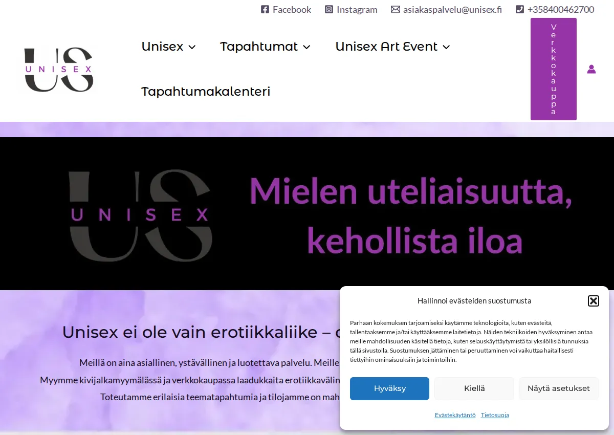 Store homepage