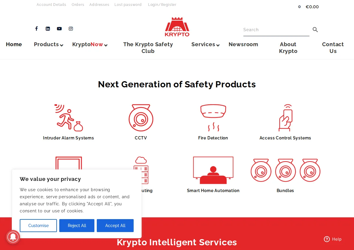 Store homepage