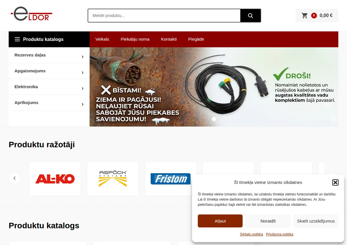 Store homepage