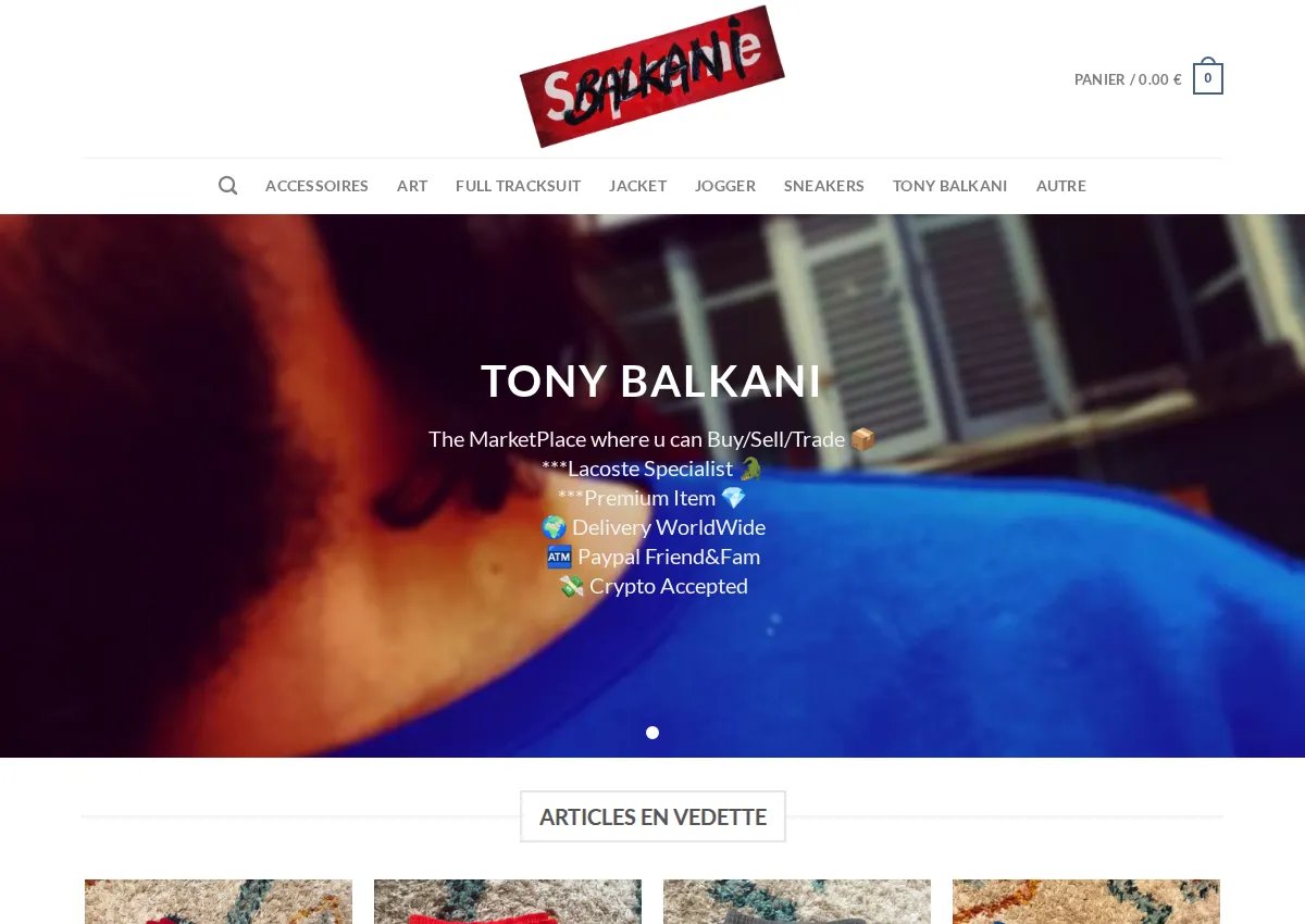 Store homepage