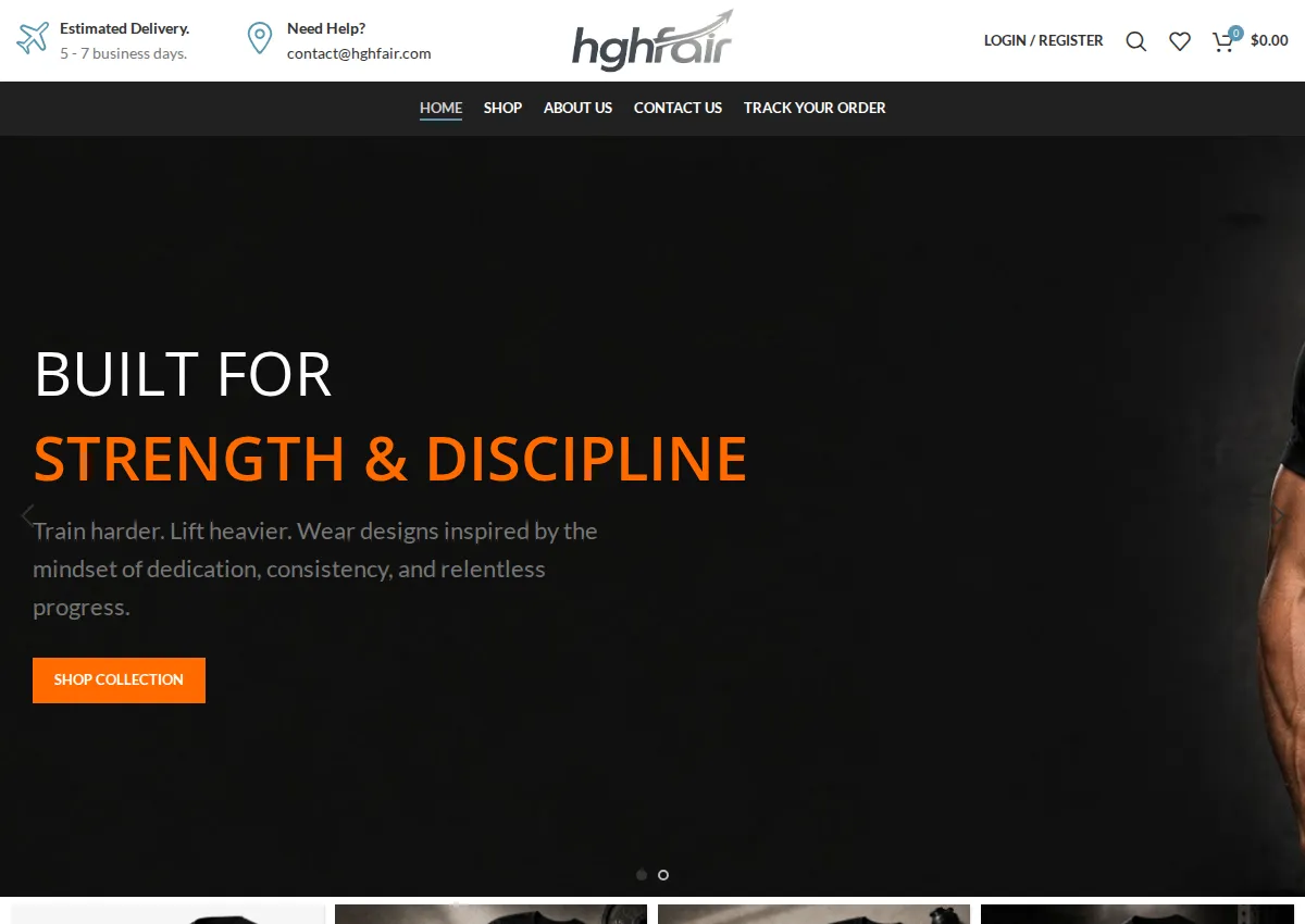 Store homepage
