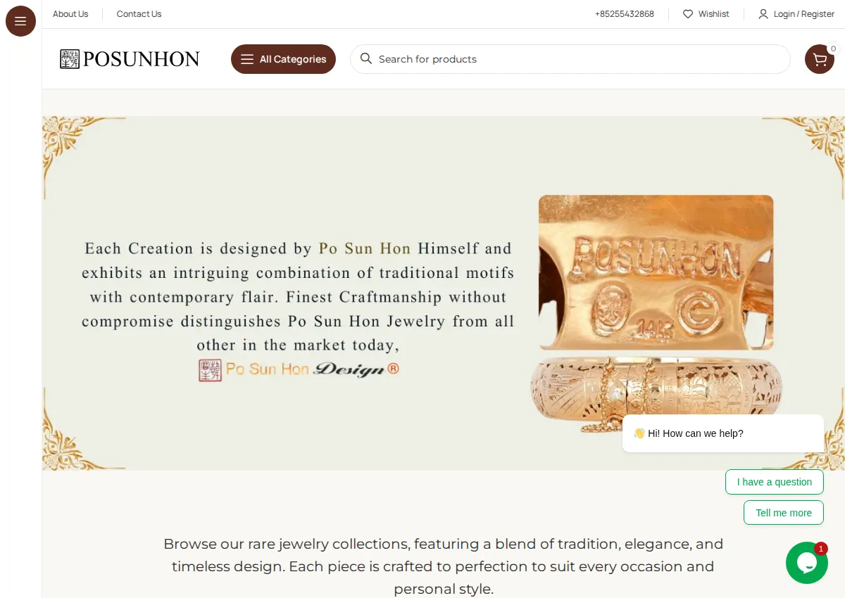 Store homepage