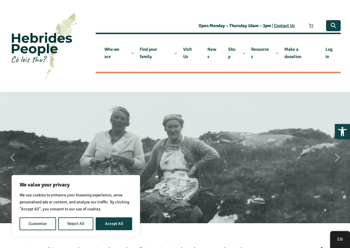 Store homepage