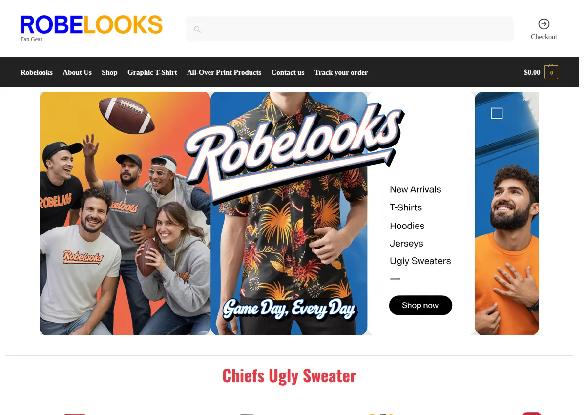 Store homepage