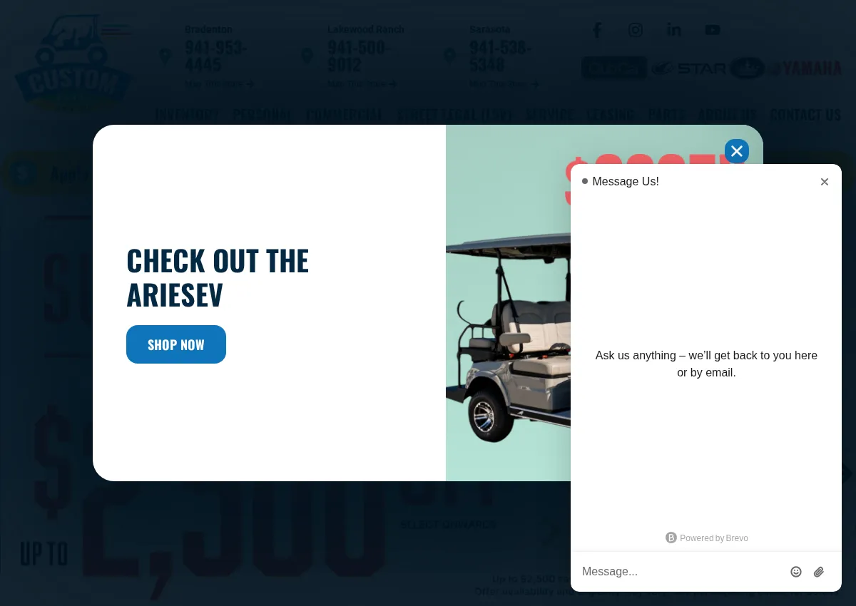Store homepage