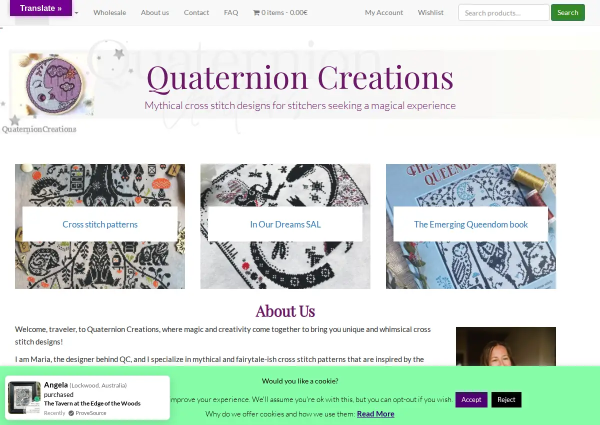 Store homepage