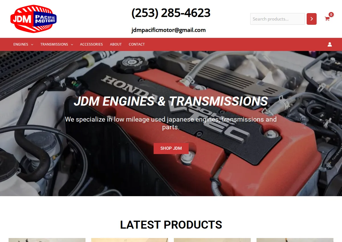 Store homepage