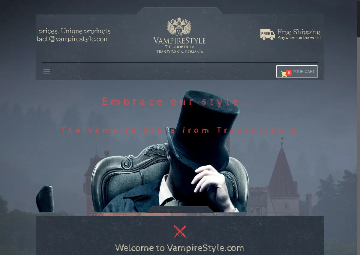 Store homepage