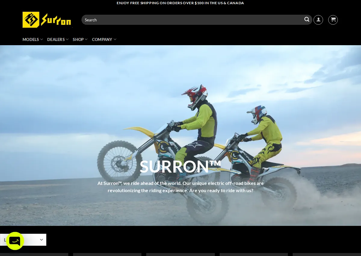 Store homepage