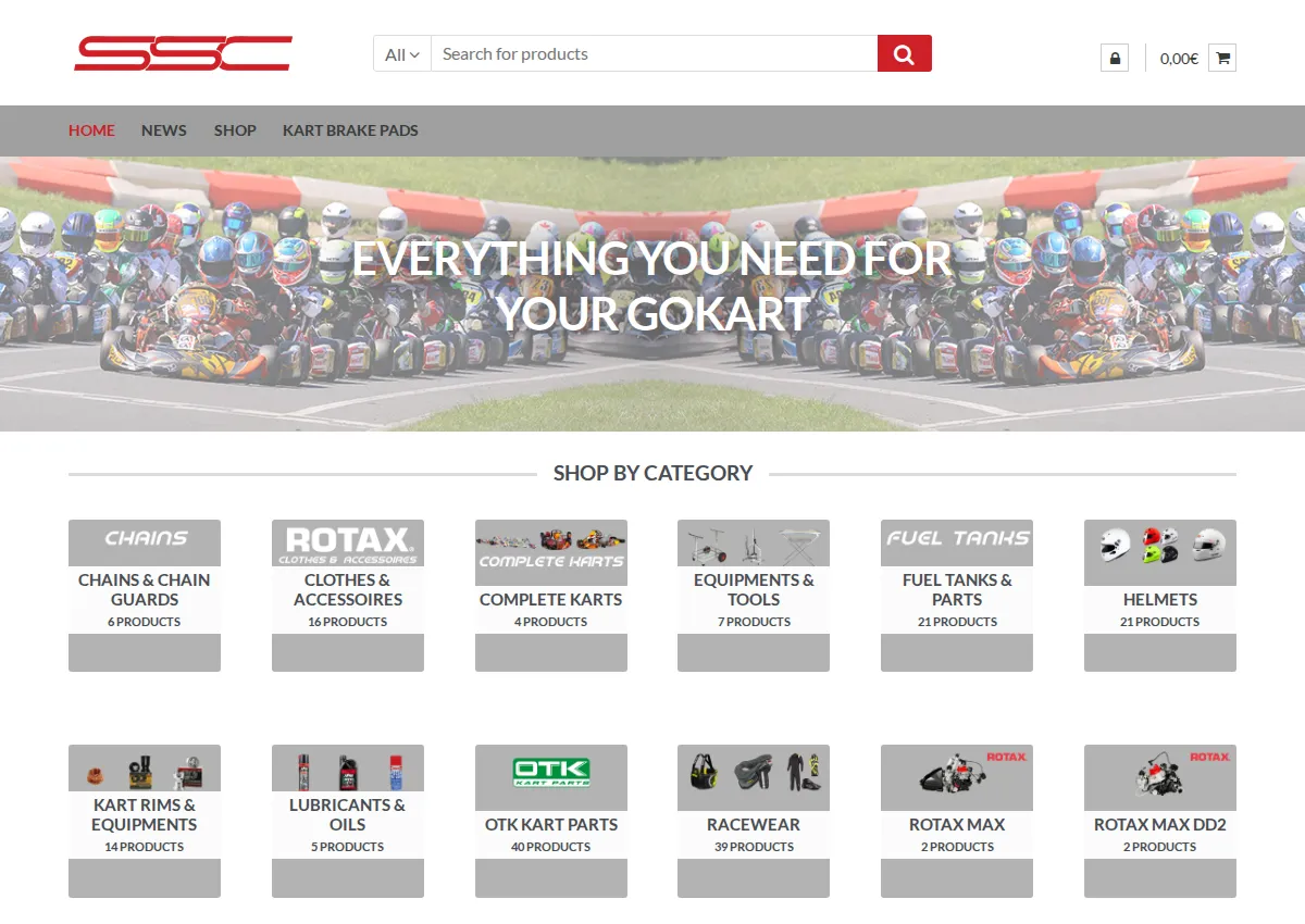 Store homepage