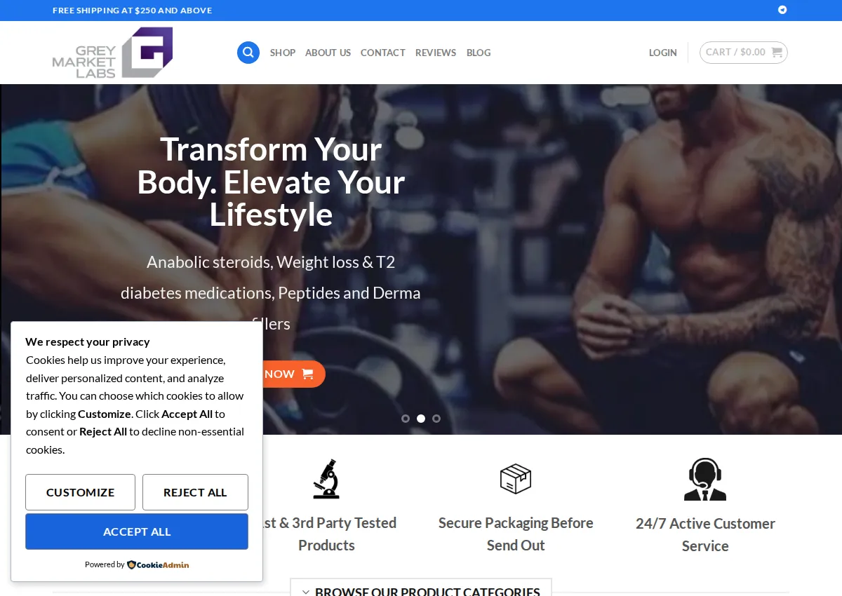 Store homepage