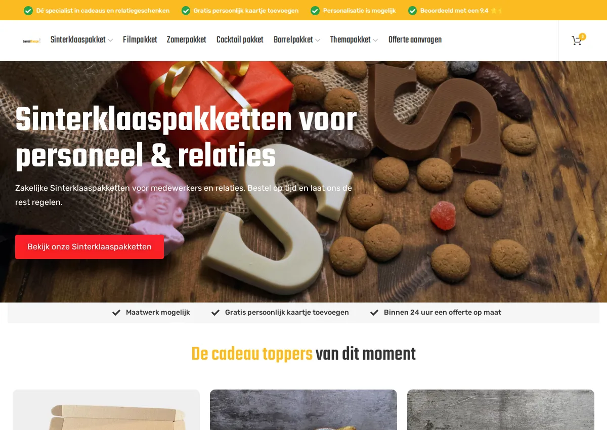 Store homepage