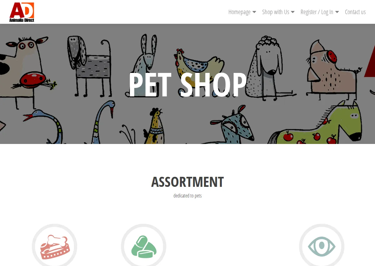 Store homepage
