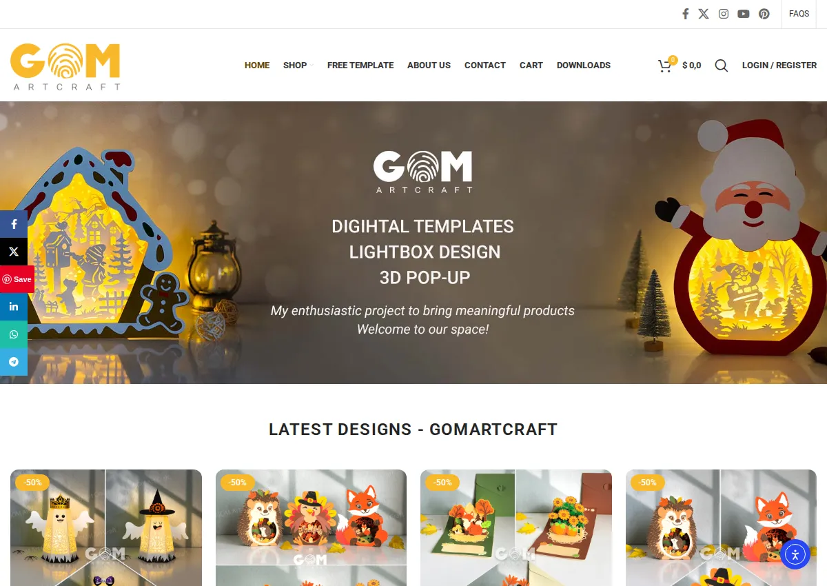 Store homepage