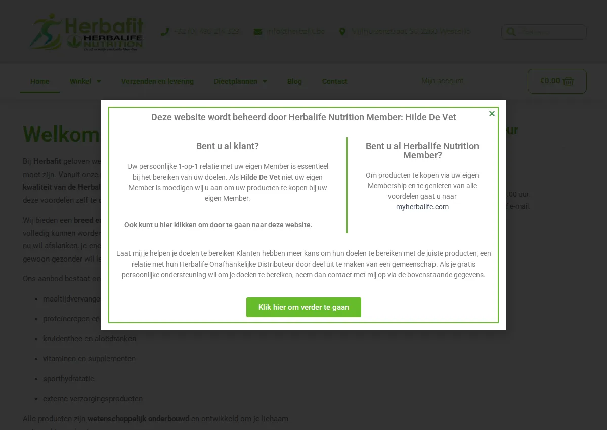 Store homepage