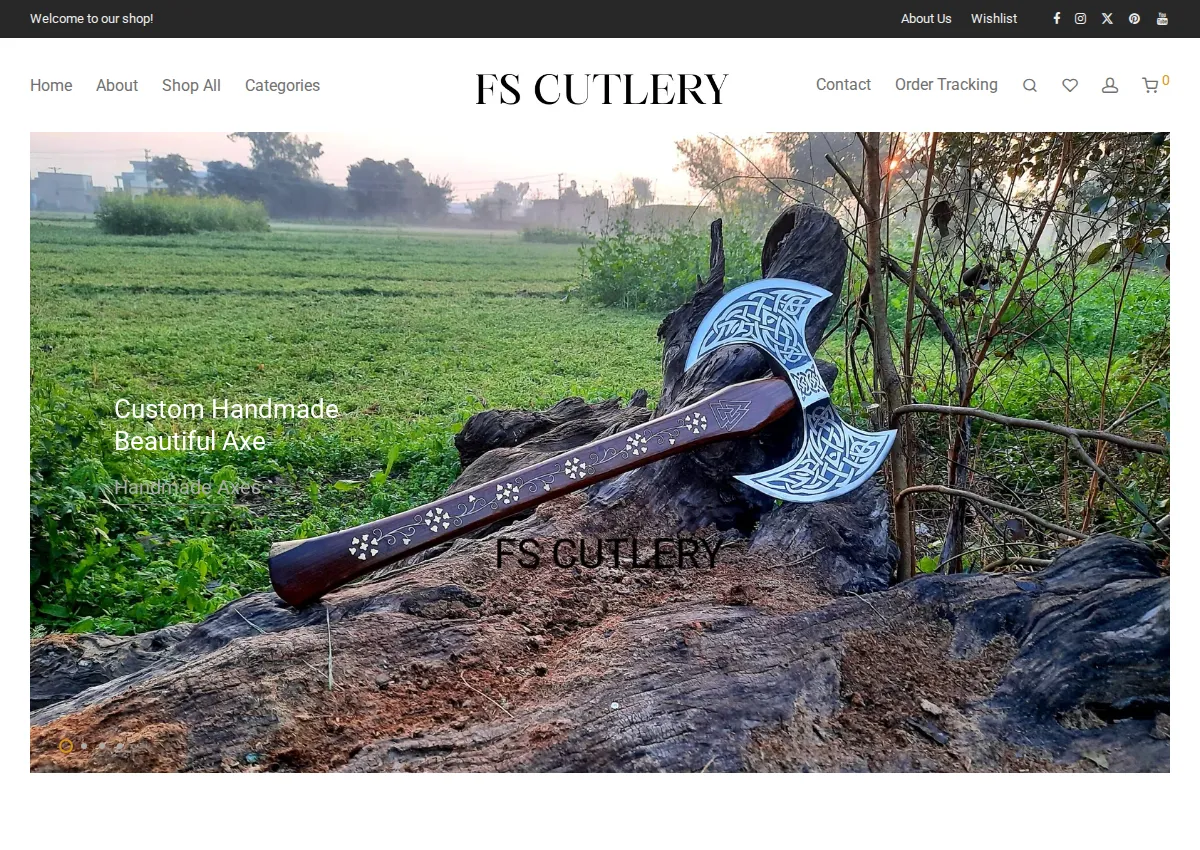 Store homepage