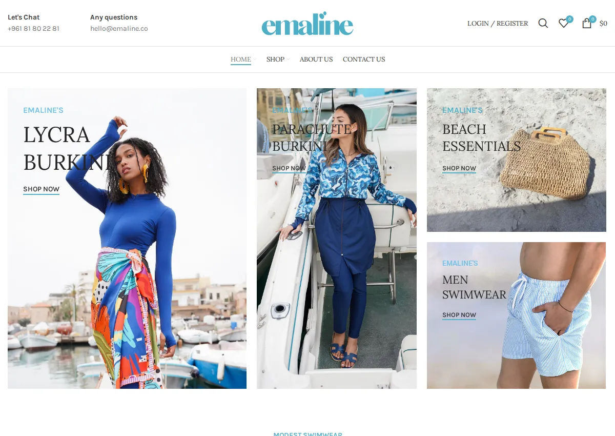 Store homepage