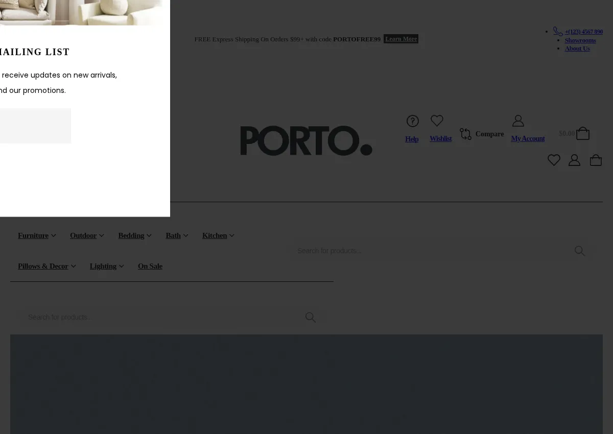 Store homepage