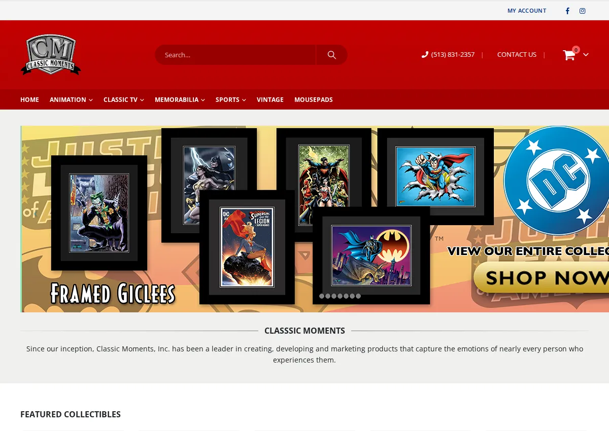 Store homepage