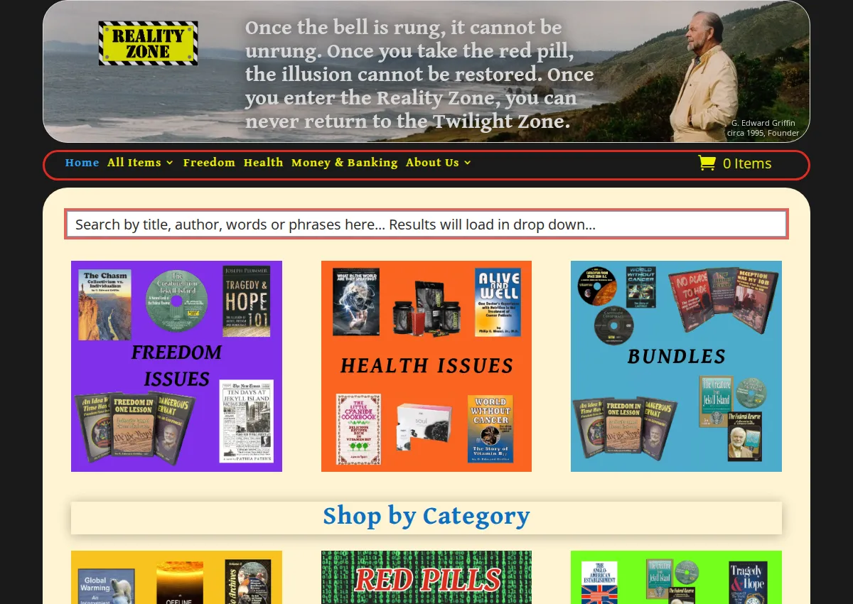 Store homepage