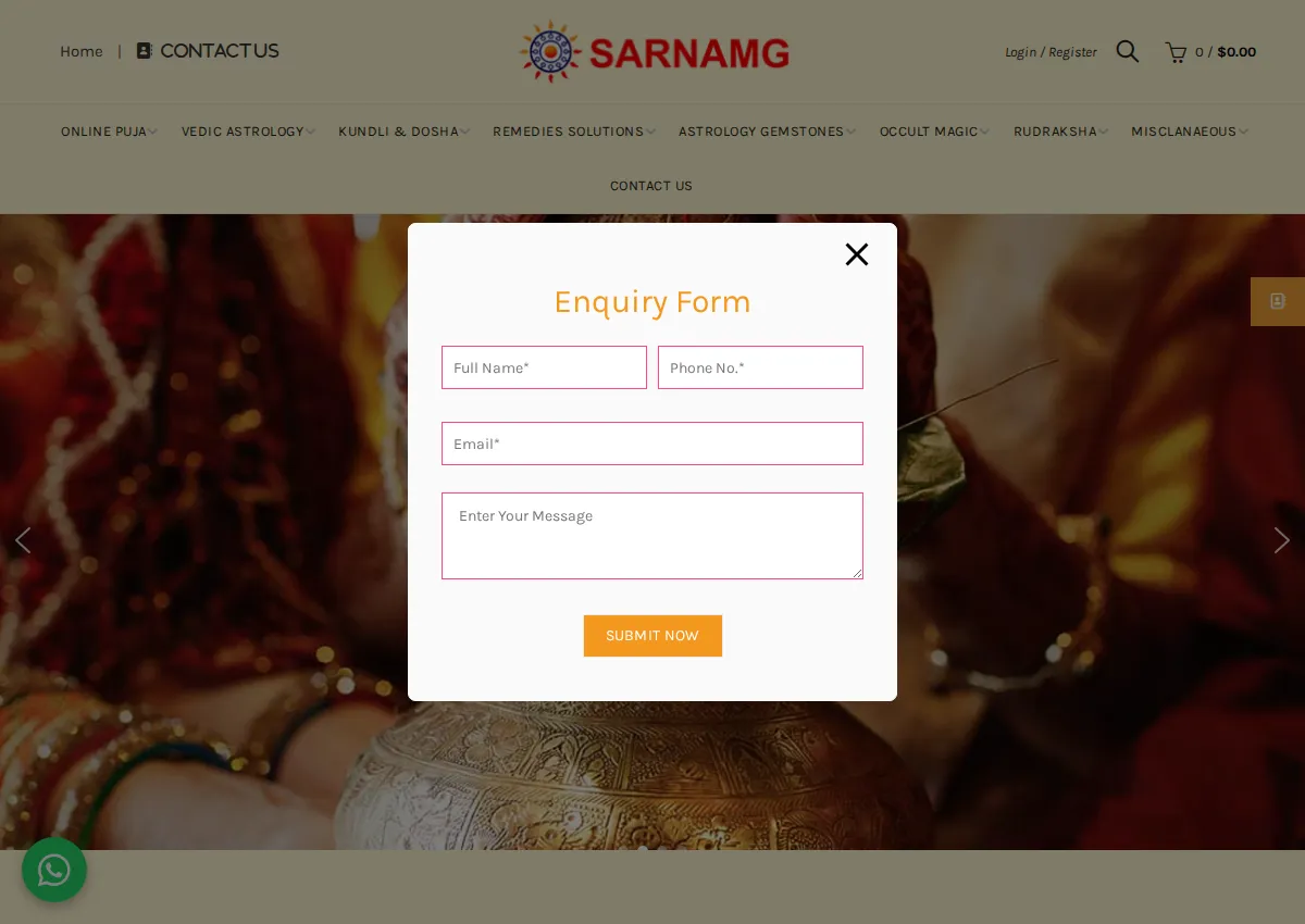 Store homepage