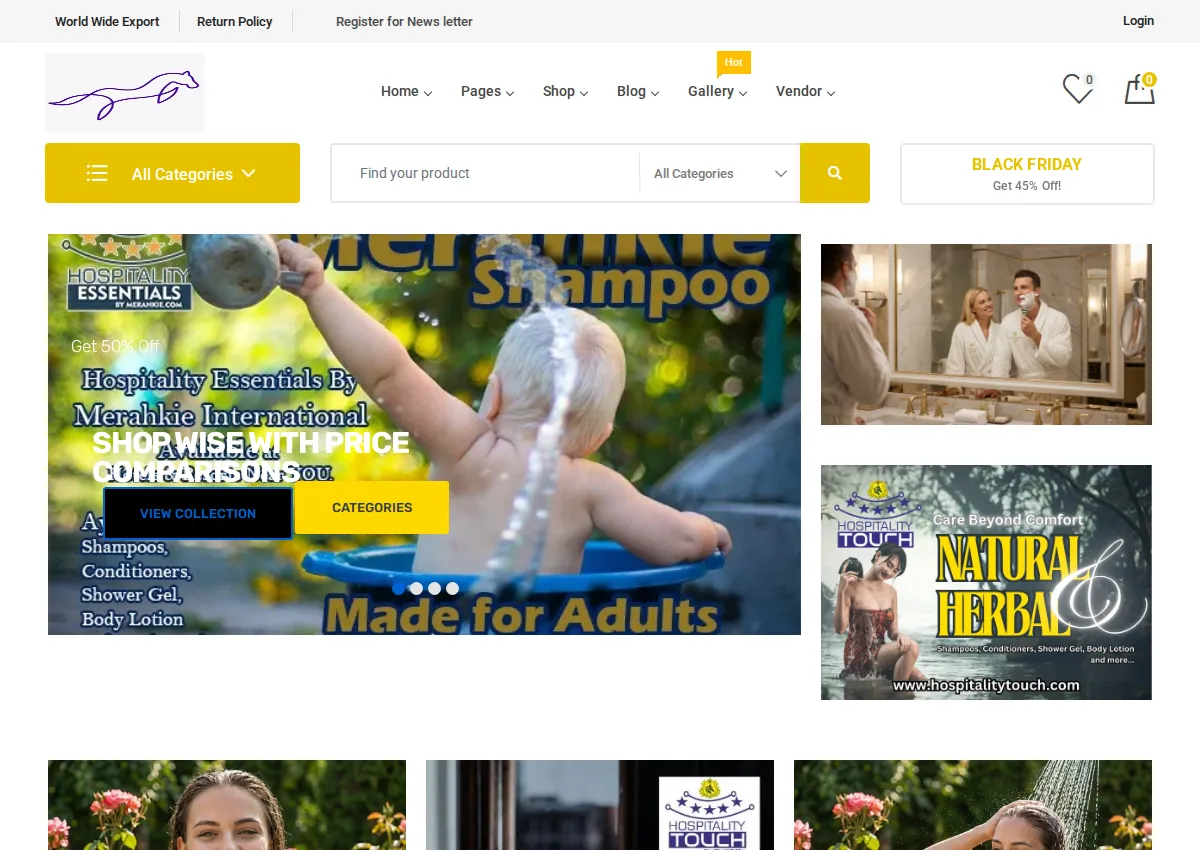 Store homepage