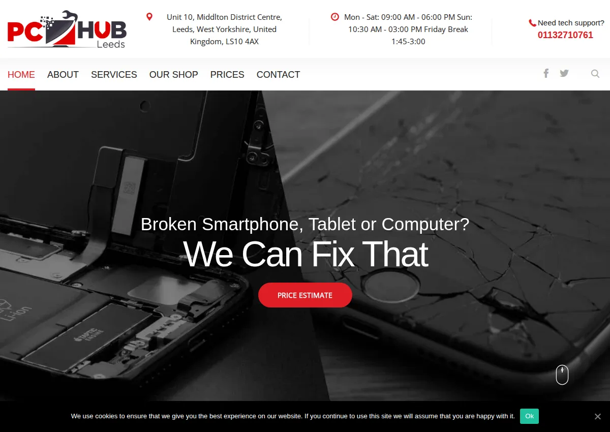 Store homepage