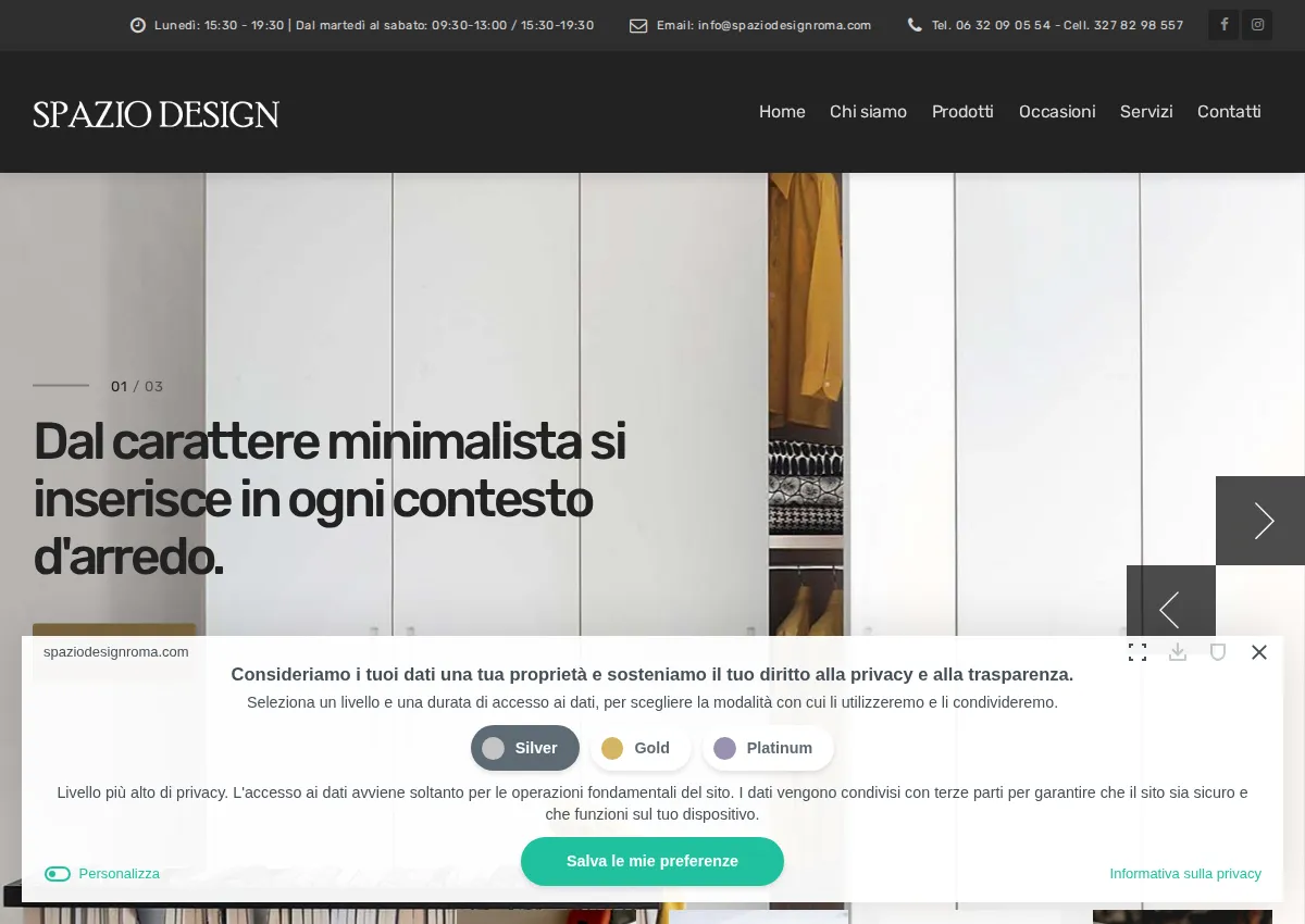 Store homepage