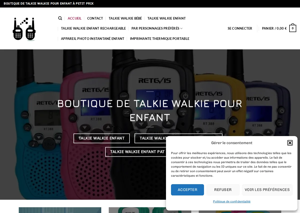 Store homepage