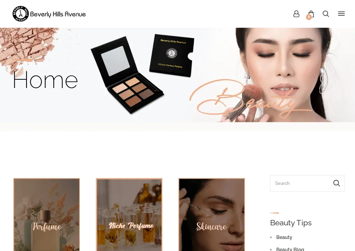 Store homepage