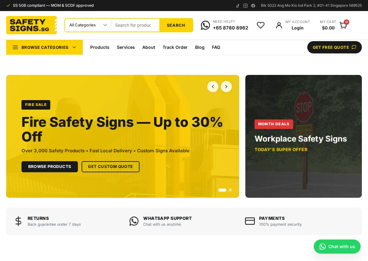 Store homepage