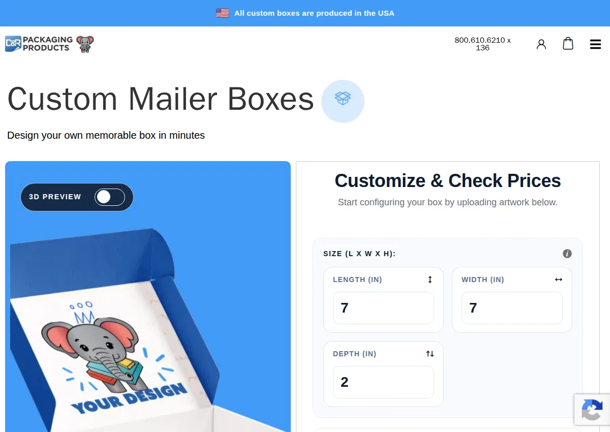 Store homepage