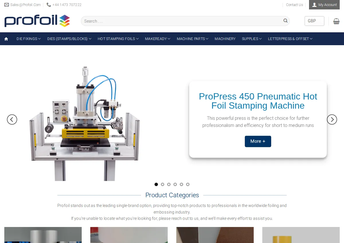 Store homepage