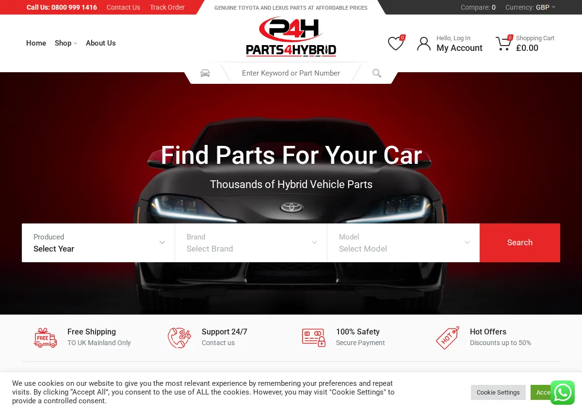 Store homepage