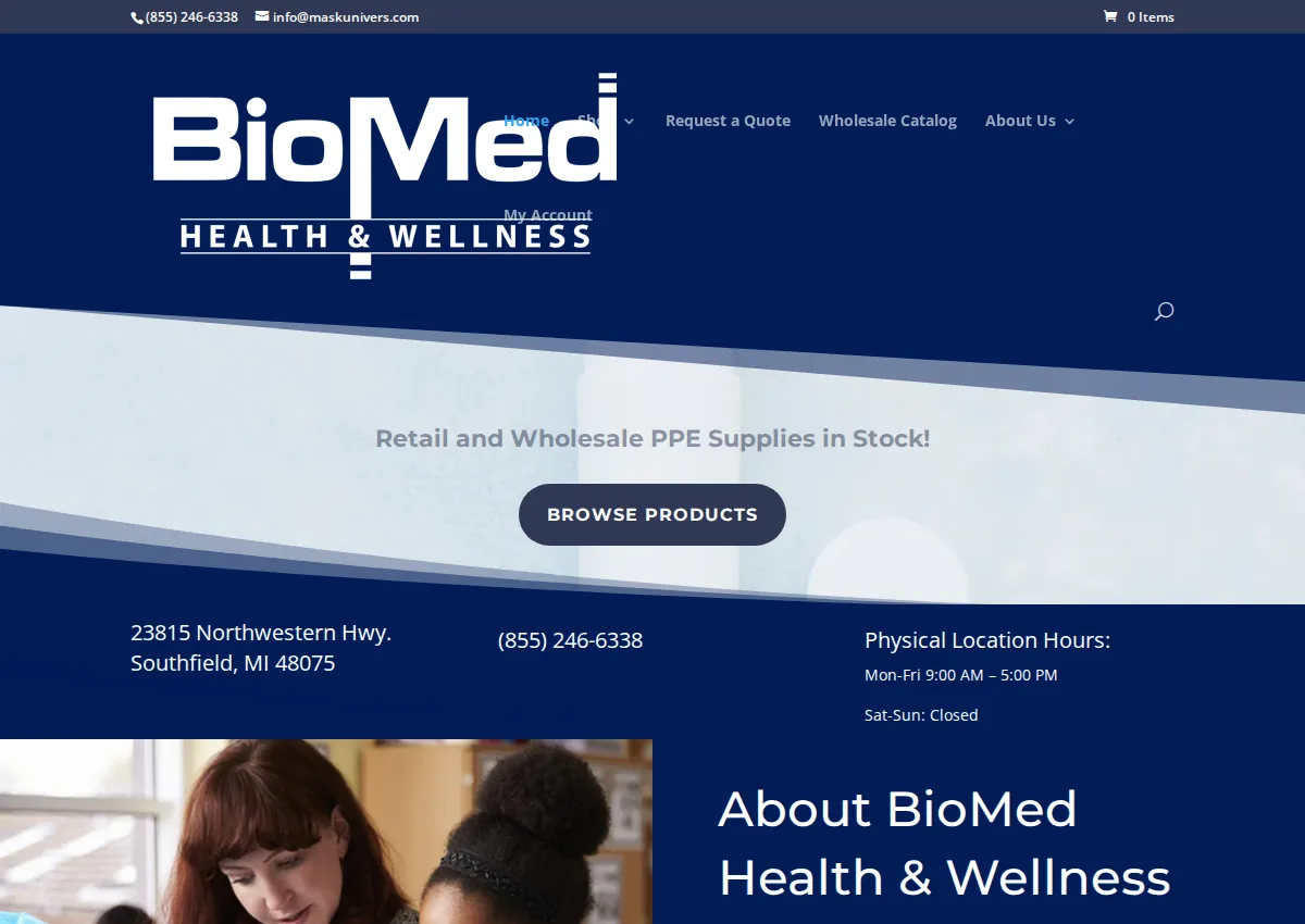 Store homepage