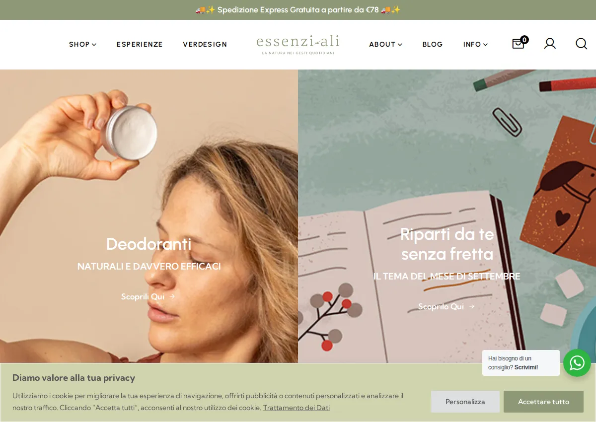 Store homepage