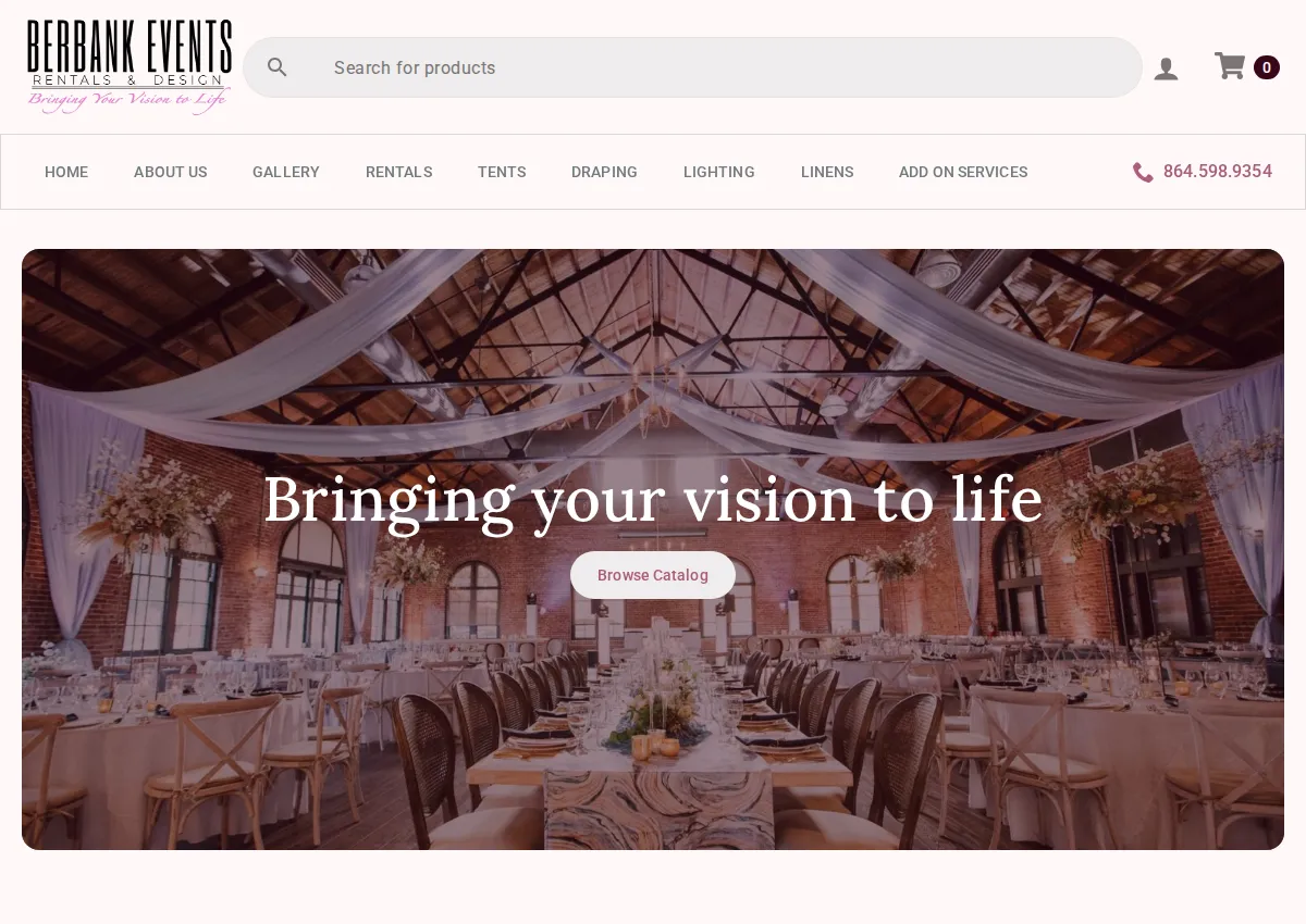 Store homepage