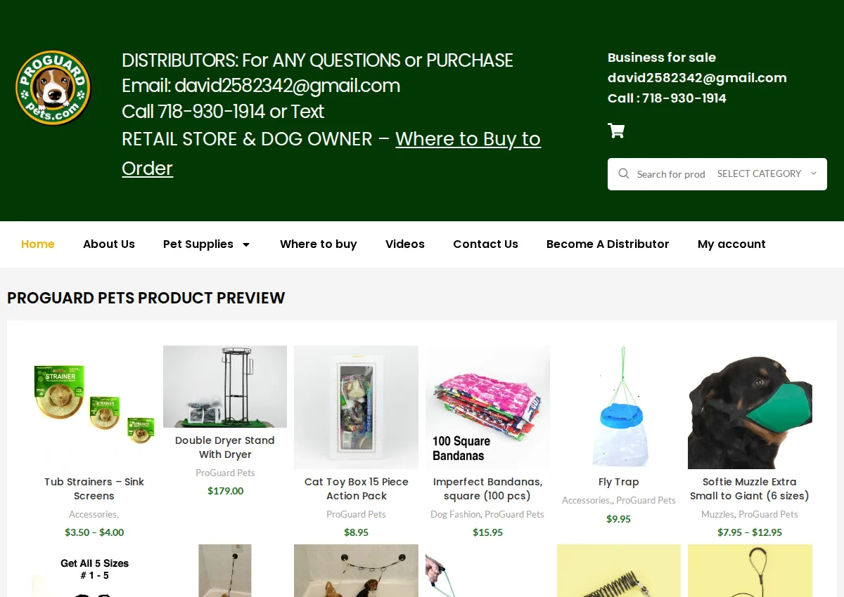 Store homepage
