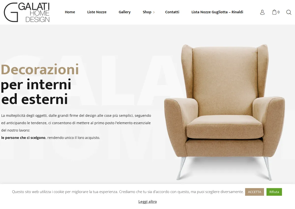 Store homepage