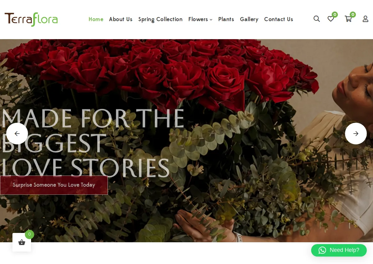 Store homepage