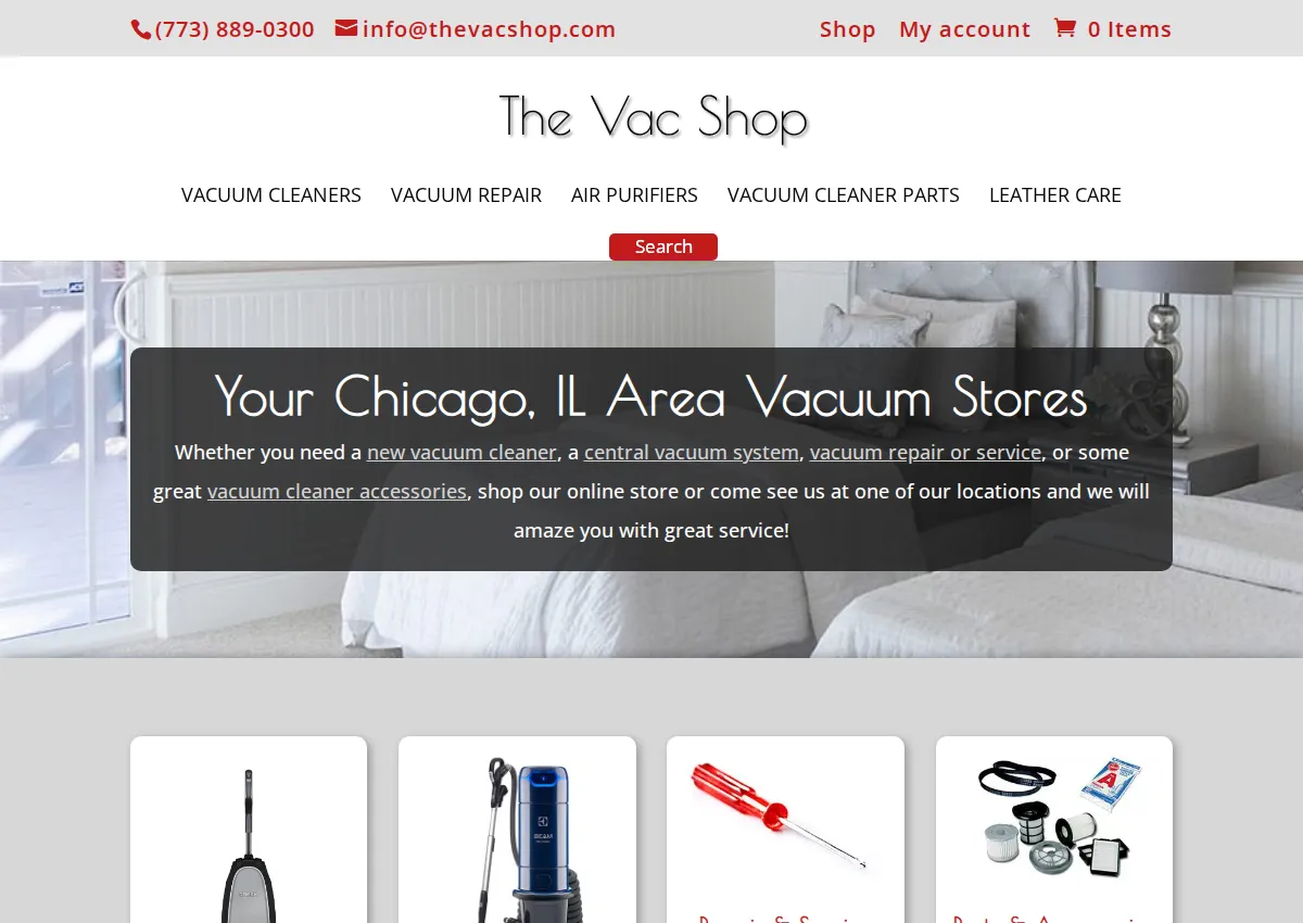 Store homepage