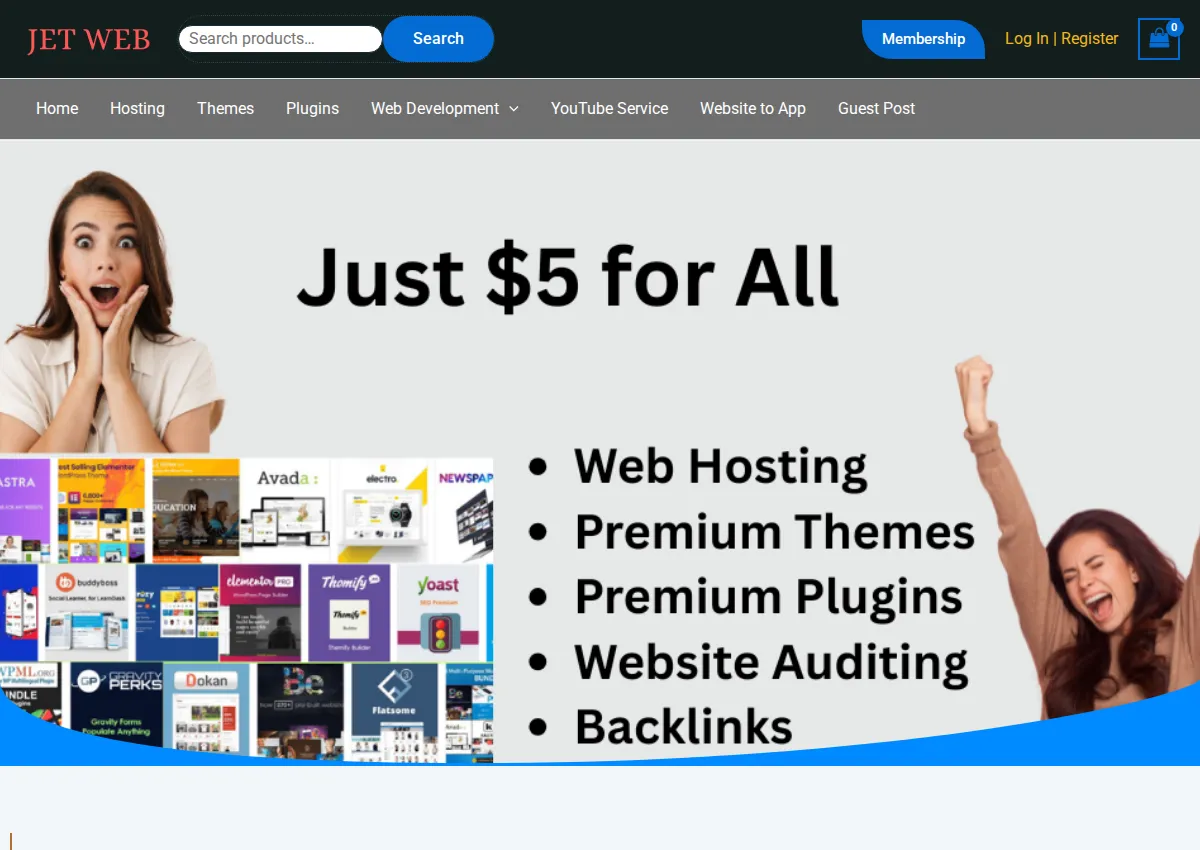 Store homepage