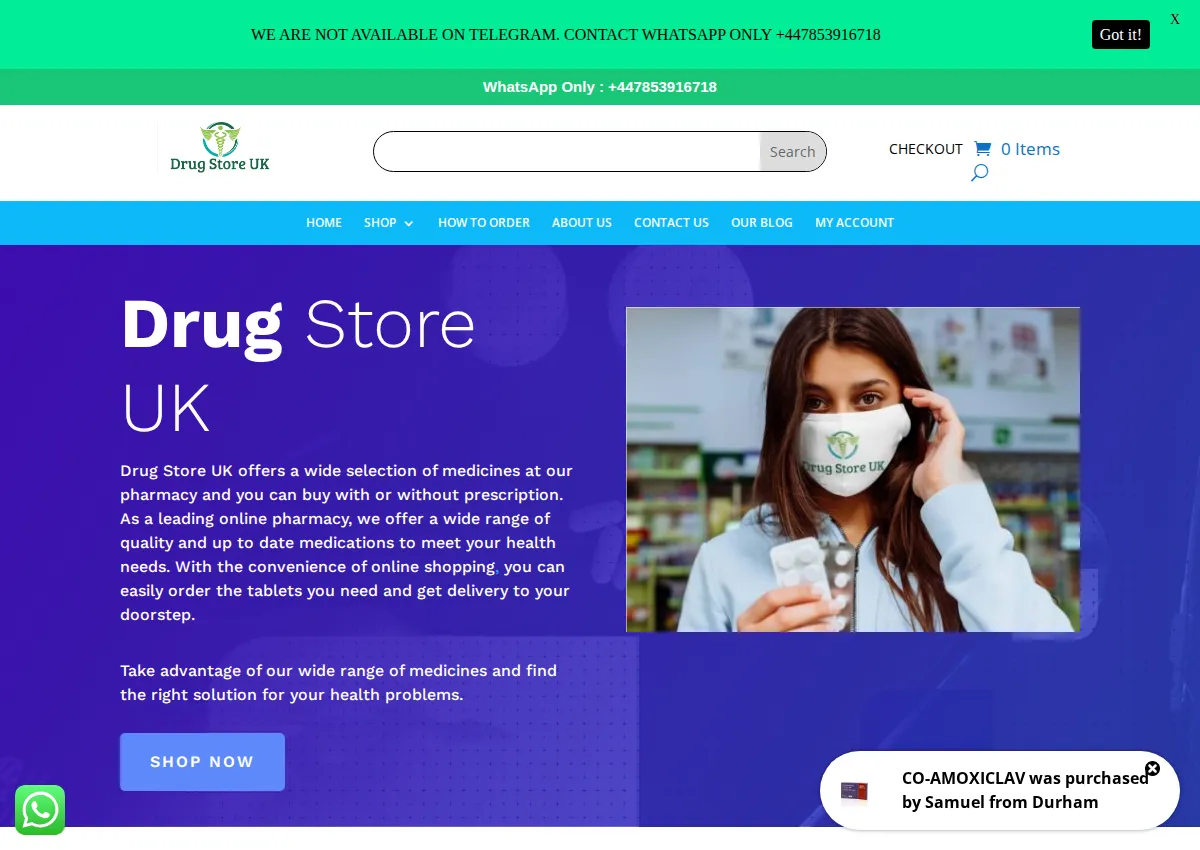 Store homepage