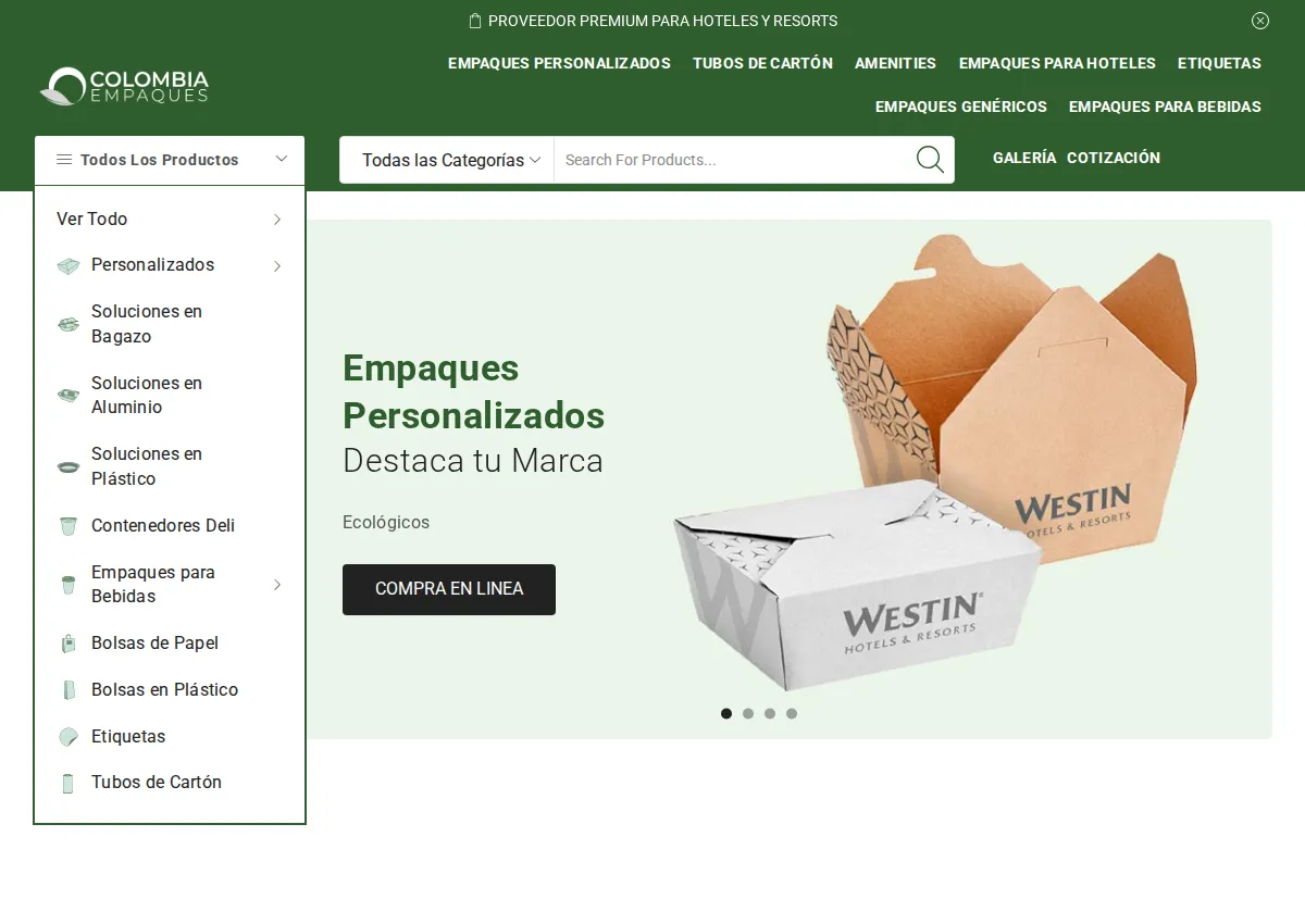 Store homepage