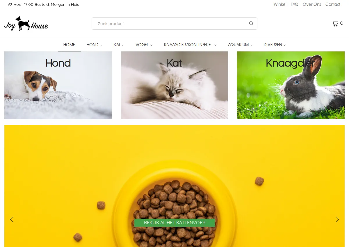 Store homepage