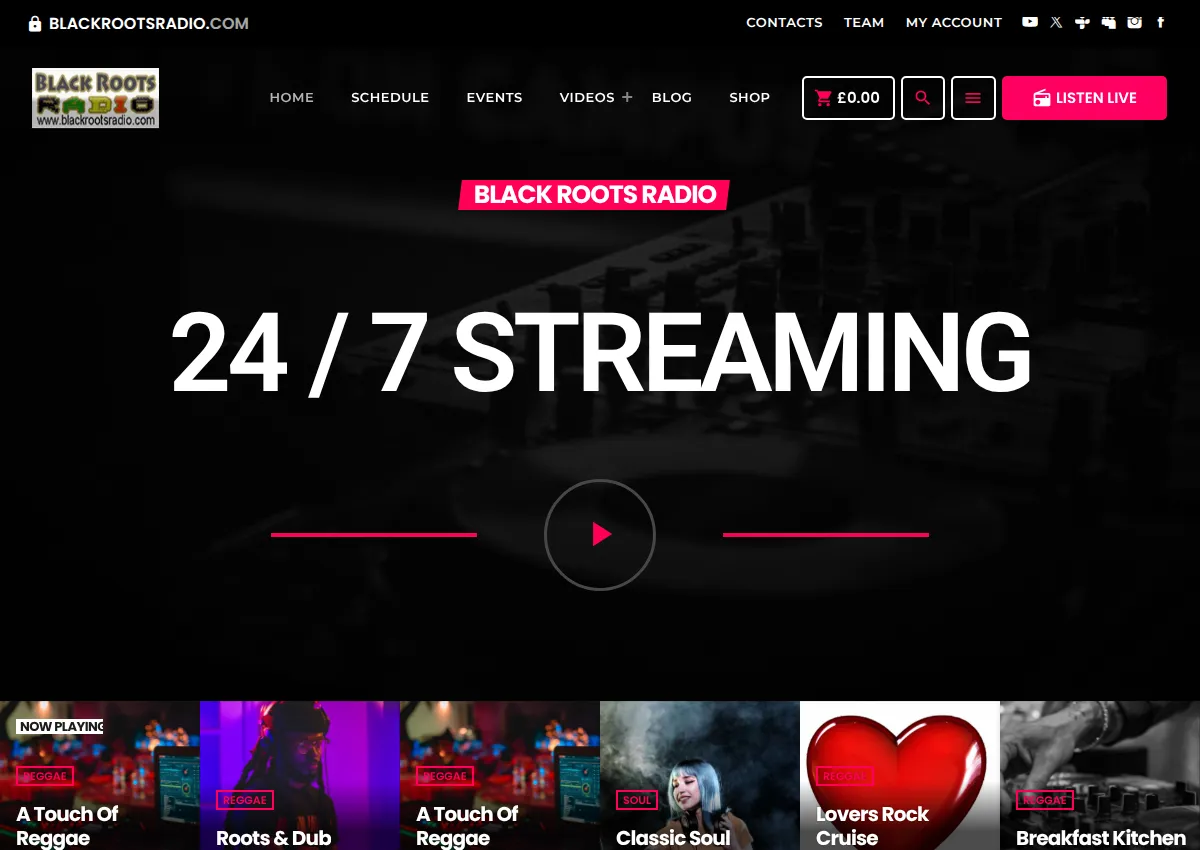 Store homepage