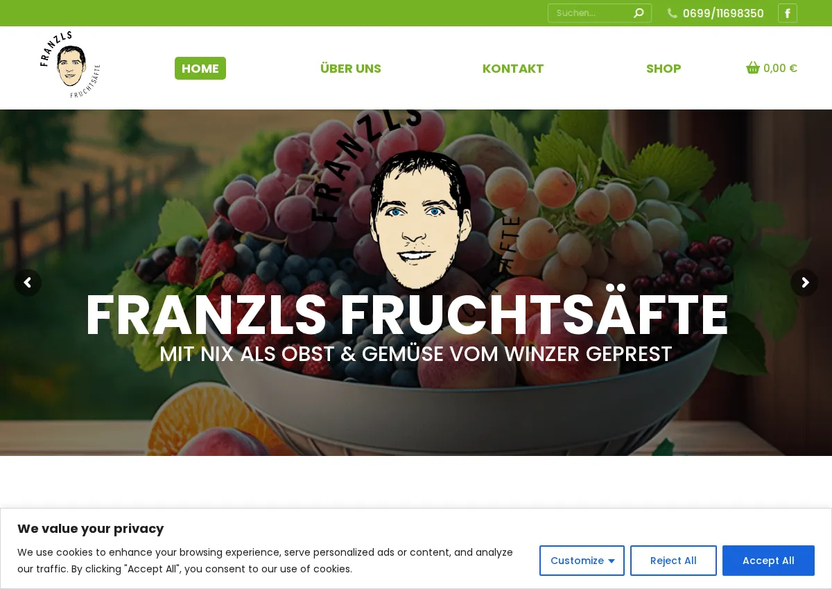 Store homepage