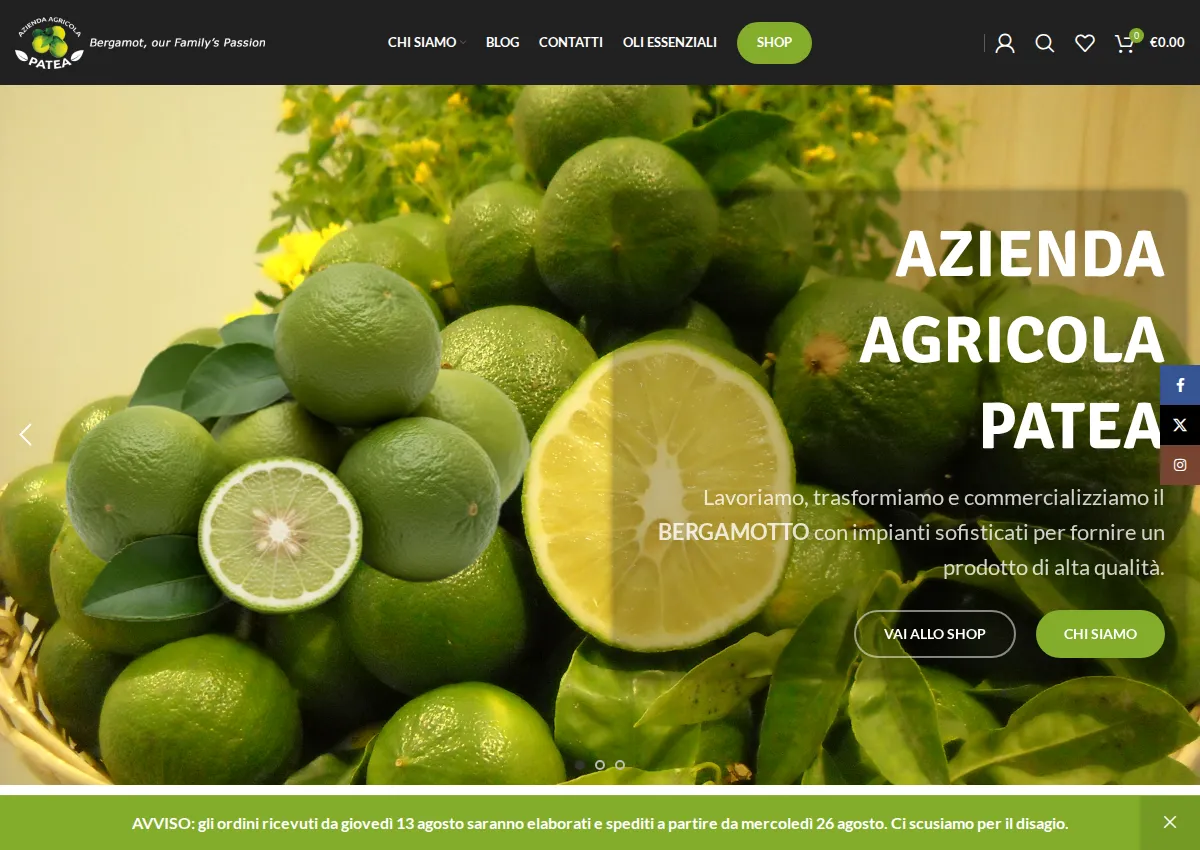 Store homepage