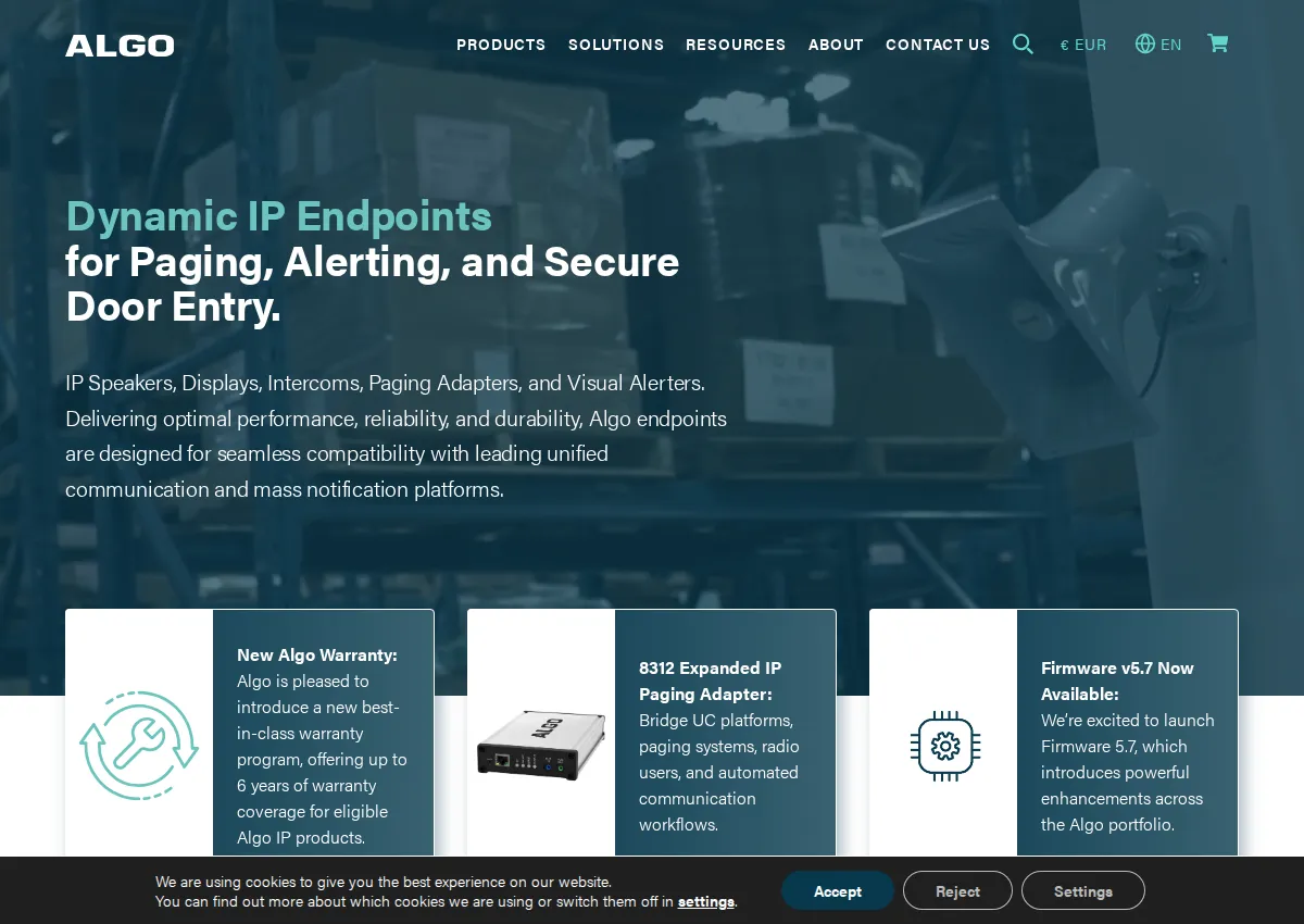 Store homepage